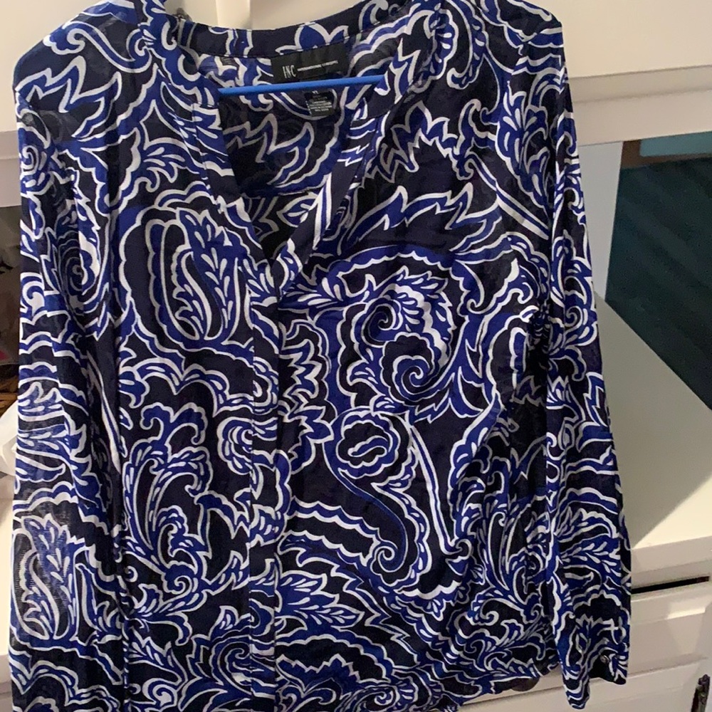 Barely worn sheer INC top with undershirt